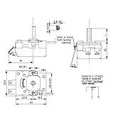 NT75-400 — Термостат капілярний 1-полюсний, до 400°C для піца-печі, 25А, 250V, Lc=850мм, Іспанія/Туреччина, фото 6