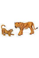 Набор фигурок животного "Сафари" Львица и львенка цвет разноцветный ЦБ-00237314