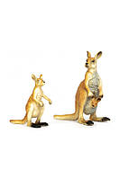 Набор фигурок животного "Сафари" Кенгуру с малышом в сумке и кенгуренок цвет разноцветный ЦБ-00237317