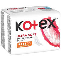 Гігієнічні прокладки Kotex Ultra Soft Normal, 10 шт. з крильцями