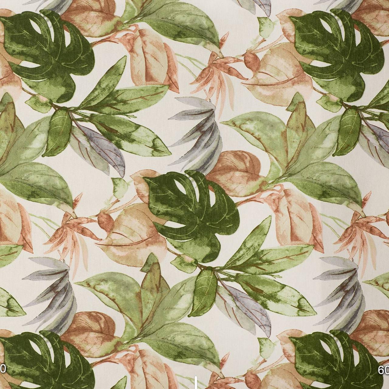 Декоративная ткань зеленые тропические листья на тефлоне 180см 88310v2 - фото 3 - id-p2035606679