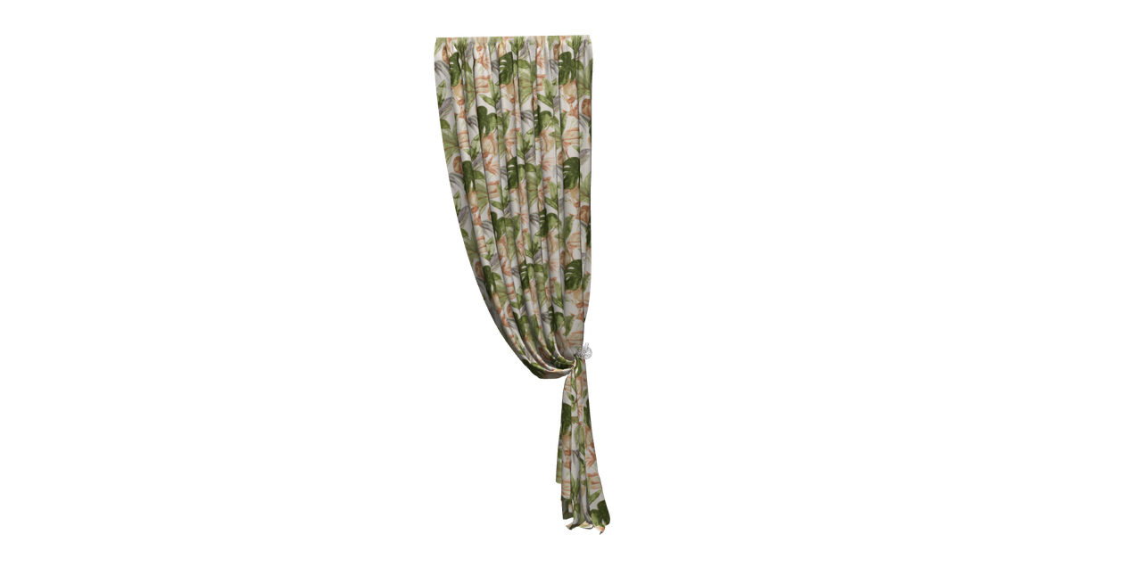 Декоративная ткань зеленые тропические листья на тефлоне 180см 88310v2 - фото 7 - id-p2035606679