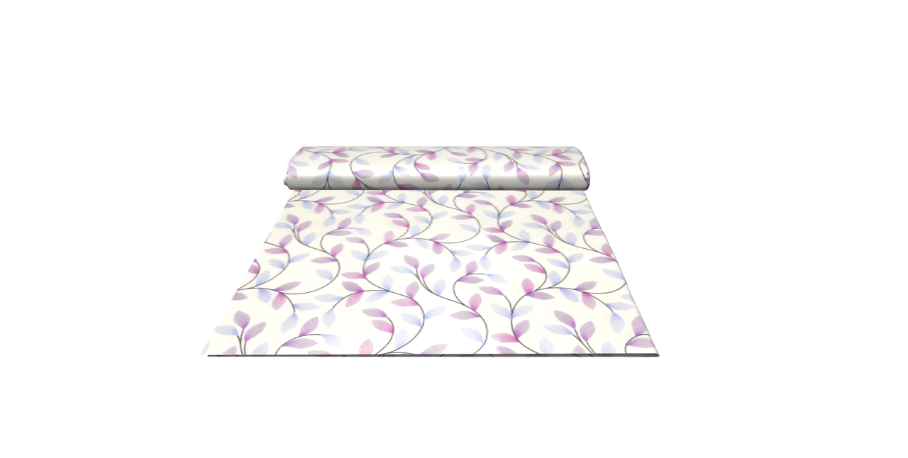 Декоративная ткань листики сиреневого и розового цветов на молочном фоне 180см тефлон 88287v49 - фото 6 - id-p2035606692