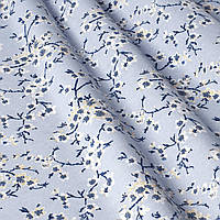 Декоративная ткань цветы сакура синие Турция 88003v14