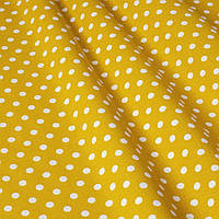 Декоративная ткань горох на желтом фоне Турция 81481v5