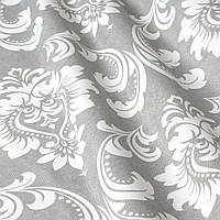 Декоративная ткань вензель серый с тефлоновой пропиткой Турция 87840v5
