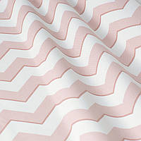 Декоративная ткань в бело-розовый зигзаг Турция 85710v18