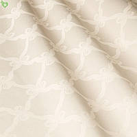 Скатертна тканина для ресторану з ромбоподібним вензелем кремового кольору Італія 83547v3