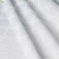 Скатертна тканина для ресторану з ромбоподібним вензелем білого кольору Італія 83546v2