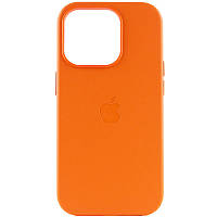 Кожаный чехол Leather Case (AAA) with MagSafe для Apple iPhone 14 Pro (6.1") RIO