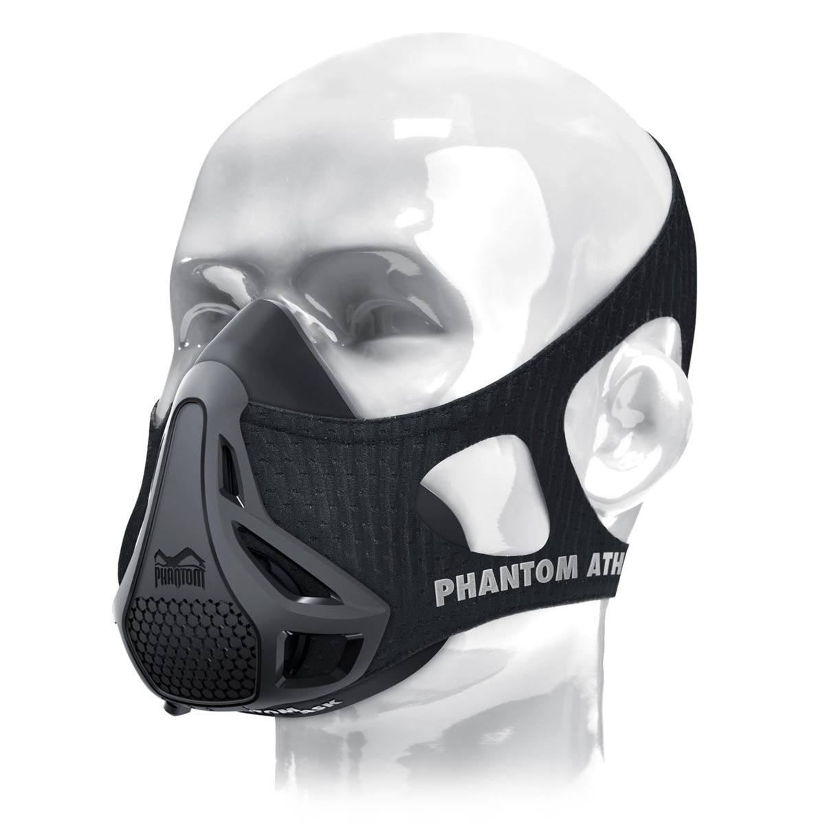 Маска для тренировки дыхания Phantom Training Mask Black L RIO Black L RIO - фото 1 - id-p2035671562