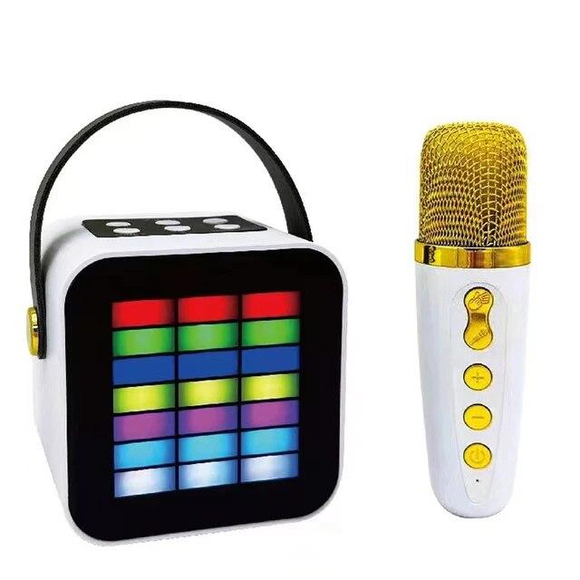 Портативная Bluetooth колонка ZX-01 детская с Микрофоном караоке, RGB, FM радио - фото 3 - id-p1977369831