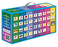 Подарунковий набір Картки Домана Англо-українська валіза Вундеркінд з пелюшок 33 набори 1386 карток методичка, фото 2