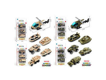 Ігровий Набір з Військовим транспортом метал, 3шт 3313-36-7 G-Rich