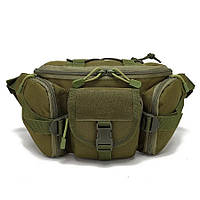 Сумка поясная тактическая / Мужская сумка на пояс / Армейская сумка. BN-142 Цвет: зеленый