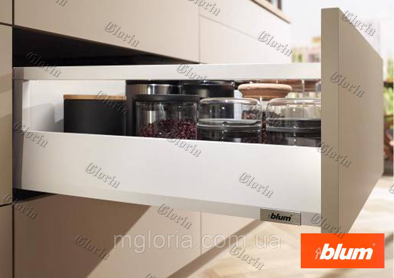 Merivobox білий з високим фасадом, царга M із релінгом, фото 1