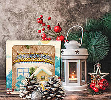 Різдвяні подарунки, різдвяний декор, Текстильна сувенірна хатинка