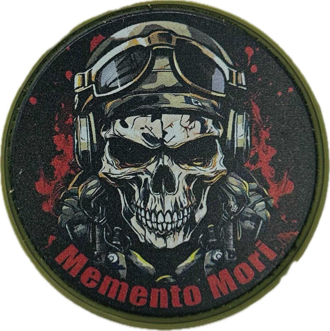 НАШИВКА Memento mori КРУГ PVC
