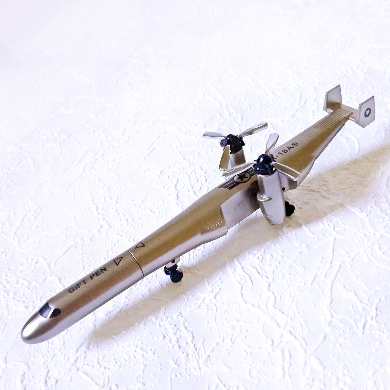 Ручка 2в1 гелева ЛІТАК стальний синя паста 0.5мм арт.18А-S-4, фото 1