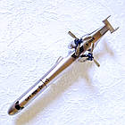 Ручка 2в1 гелева ЛІТАК стальний синя паста 0.5мм арт.18А-S-4, фото 3