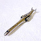 Ручка 2в1 гелева ЛІТАК стальний синя паста 0.5мм арт.18А-S-4, фото 10