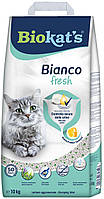 Наполнитель Biokats Bianco Fresh для кошачьего туалета, бентонитовый, 10 кг