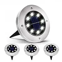 Комплект уличных светильников на солнечной батарее 4 шт Solar Disk Lights WIB435