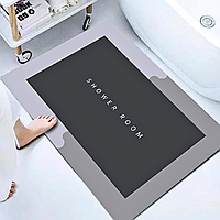 Инновационный впитывающий коврик для ванной 50х80 см Серый WIB435