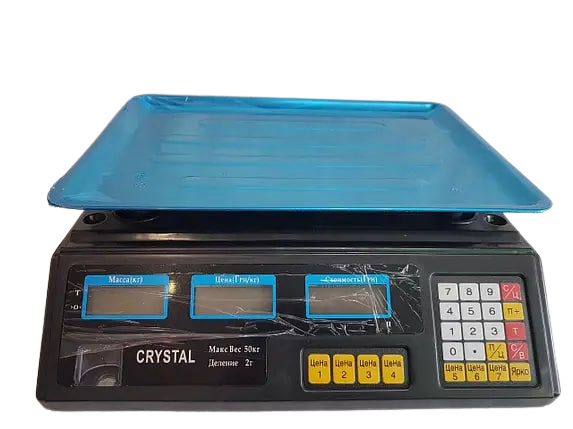 Электронные весы торговые со счетчиком цены Crystal CT-500 до 50 кг WIB435 - фото 2 - id-p2035721301
