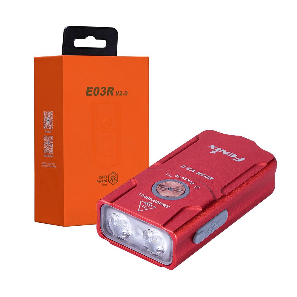 Ліхтар-брелок Fenix E03R V2.0 Rose Red