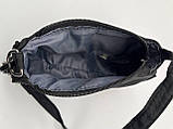 Жіноча класична маленька сумка багет на ланцюжку ремінці рептилія зелена оливкова хакі, фото 9