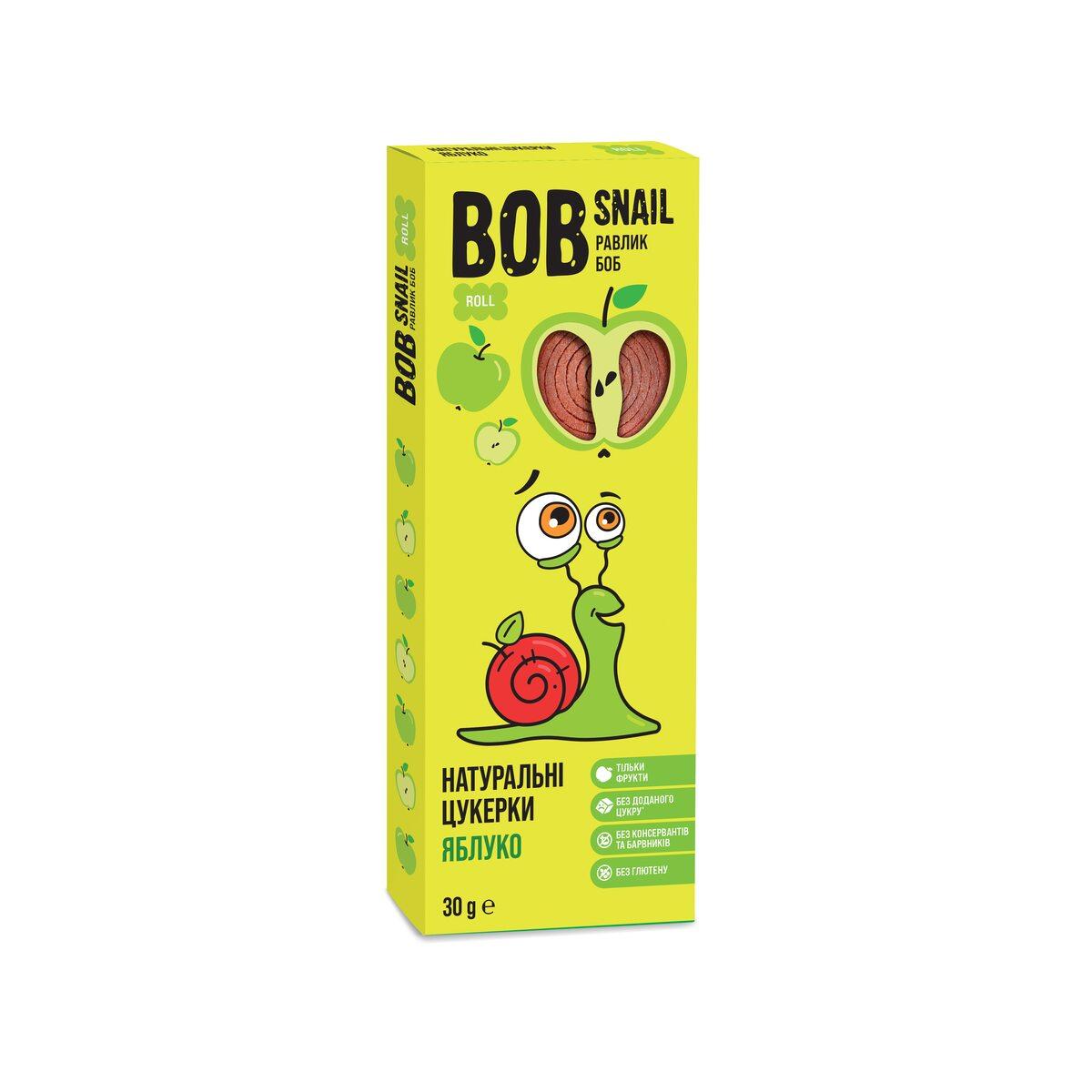 Натуральні Яблучні Цукерки ТМ SNAIL BOB (РАВЛИК БОБ) 30 г