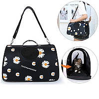 Сумка переноска для кота з вентиляцією, 24x37x17 см (S)