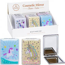 Дзеркало косметичне кишенькове JX601-1 прямокутне 8,5*6см MZOPT