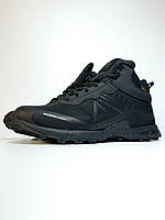 Зимові кросівки Reebok чоловічі, кросівки рібок з хутром чорні водонепроникні, черевики зимові теплі