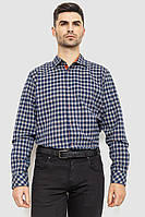 Рубашка мужская в клетку байковая, цвет сине-бежевый, размер L FA_008645