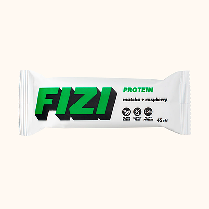Протеїновий батончик Fizi Protein Bar 45 g Матча + Малина, фото 3