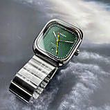 Багатофункційний високоякісний кварцовий годинник Curren 8460 Silver-Green, фото 6