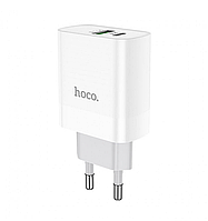 Сетевое зарядное устройство Hoco C80A PD 20W + 18W QC3.0 3A адаптер быстрая зарядка для телефона блочек