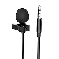Проводной петличный микрофон для телефона Hoco L14 mini-jack 3.5mm, нагрудный микрофон петличка для блогера
