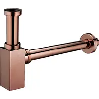 Mexen сифон квадратный для раковины, розовое золото - 79960-60