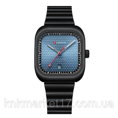 Багатофункціональний високоякісний кварцовий годинник Curren 8460 Black-Blue, фото 1