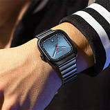 Багатофункціональний високоякісний кварцовий годинник Curren 8460 Black-Blue, фото 4