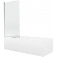 Mexen Vega прямокутна ванна 150 x 70 см, з боковою панеллю і перегородкою на одну секцію 80 см, срібляста -