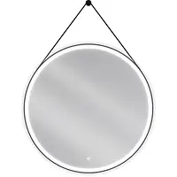 Mexen Reni дзеркало з підсвічуванням для ванної кімнати, кругле 90 см, LED 6000K, антизапотівання, чорниа рама