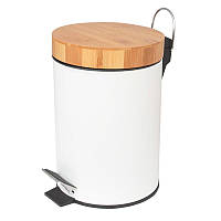 Корзина для мусора для ванной комнаты белый бамбук 3л - Yoka