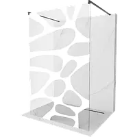 Mexen Kioto душова стінка окремостояча 100 x 200 см, прозора/біла 8 мм, чорна - 800-100-002-70-97