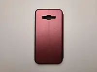 Чехол книжка Samsung J7 Neo бордовый ,, магнитный чехол с отдлелом карты