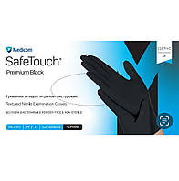 Перчатки Нитриловые Medicom Safe Touch Premium Black Чёрный (100шт). Размер: M (1187 H) Плотные 5г