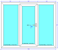 Раздвижное окно 1800*1500 профиль 76 мм